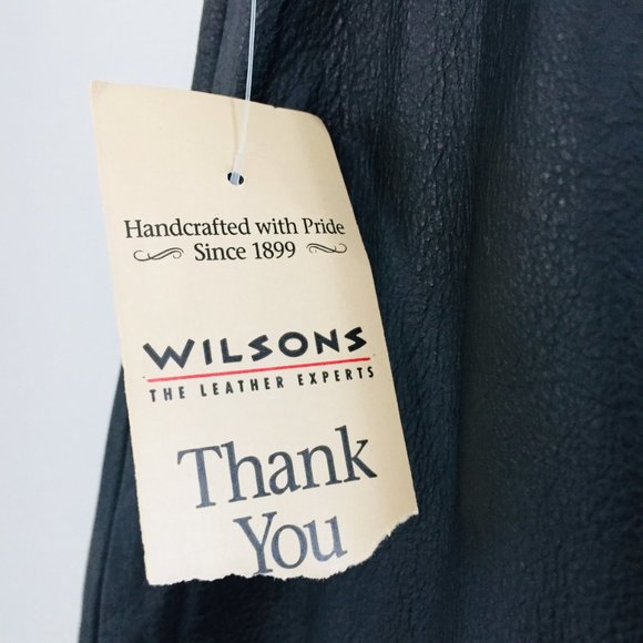 Wilsons Leather Vintage 100%  Leather Maxima A- Line Skirt Size 10 New With Tags - Picture 4 of 5